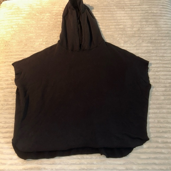 Frank & Eileen Tops - Frank & Eileen Black Hooded Sweatshirt Poncho